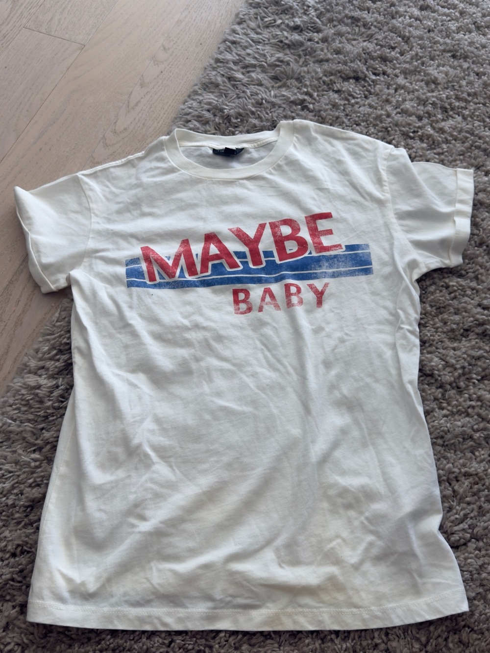 Topshop Maybe Baby White Graphic Tee